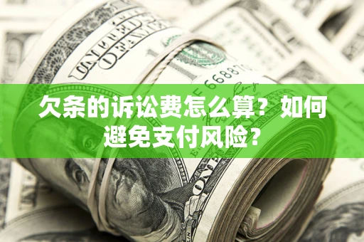 北京欠条的诉讼费怎么算？如何避免支付风险？